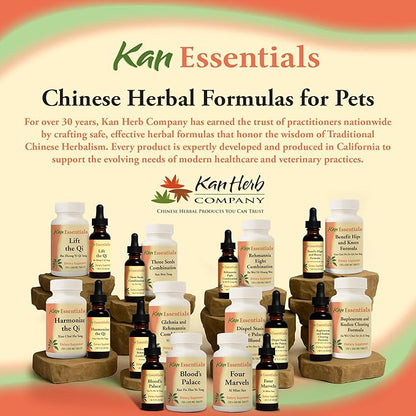 Kan Herb Company Benefit Hips and Knees Formula – Traditional Chinese Herbal Blend to Support Joint Comfort, Mobility, and Digestive Balance, Herbal Supplement Tablets for Pets, 120 Tablets