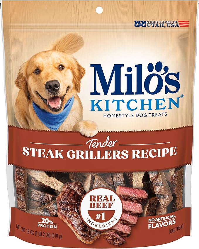 Milo’s Kitchen Steak Grillers Recipe Dog Treats, 18 Oz. Bag