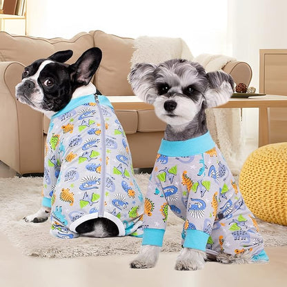 Dog Surgery Recovery Suit, Dog Onesie for Surgery Female Male Dogs, Dogs Pajamas Long Sleeve, Small Dogs Onesie, Abdominal Wound Bandages Surgical Suit, Cat Recovery Suit for Shedding Skin Disease