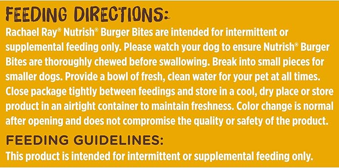Nutrish Burger Bites Beef Recipe with Bison Premium Dog Treats, 12 oz. Pouch (Rachael Ray) (Pack of 2)