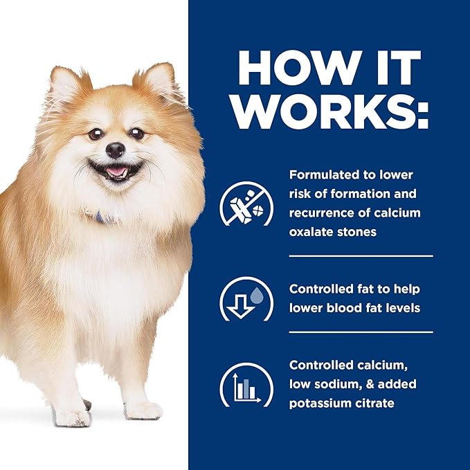 Hill's Prescription Diet c/d Multicare Low Fat Urinary Care Dry Dog Food, Chicken, 8.5 lb. Bag
