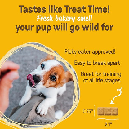 CookiePal Dog Treats, Crunchy Peanut Butter Puppy Training Treats, Human Grade USDA Organic, Natural Dog Biscuits, 10oz (Pk of 3)
