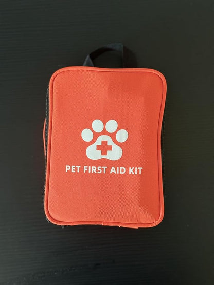 RescueNow Pet First Aid Kit – 50-Piece Emergency Kit for Dogs, Cats & Small Pets – Compact & Portable Case with Bandages, Tweezers, Gauze, Thermometer & More – Ideal for Home, Travel & Outdoor Use