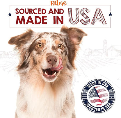 Riley's Premium Dehydrated Lamb Lung Dog Treats - Sourced in USA, Made in USA - Air Dried Crunchy & Delicious Lamb Dog Treats - 6 oz