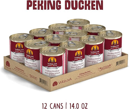 Weruva Classic Dog Food, Peking Ducken with Chicken Breast & Duck in Gravy, 14oz Can (Pack of 12)