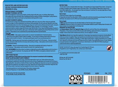 Amazon Basics Preventative Flea and Tick Topical Treatment for Dogs, Medium Dog (23-44 lbs), Fast Acting and Long Lasting, 3 Counts, Packaging May Vary