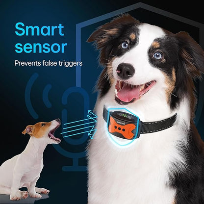 DogRook Rechargeable Dog Bark Collar | Smart Collar for Dog Training | Beep & Vibration | No Shock | No Bark Collar | Anti Bark Collar for Dogs | Anti Barking Collar for Dogs - Large, Medium, Small