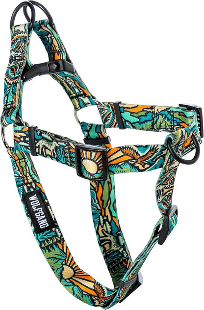 Wolfgang Heavy Duty Adjustable Dog Harness, Pull-Tested for Walking & Training, WildWolf Print, X-Large