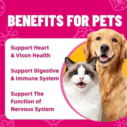 Just Try 7OZ Taurine for Cats & Dogs with CoQ10 - Heart Supplement Powder Support Heart, Vision and Immune System Health