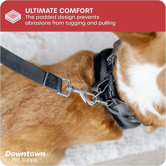 Downtown Pet Supply Step in Dog Harness No Pull, X-Large, Charcoal - Adjustable Harness with Padded Mesh Fabric and Reflective Trim - Buckle Strap Harness for Dogs