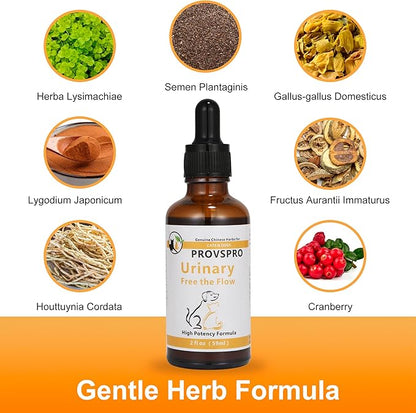 Dogs and Cats Bladder Crystals Treatment or Stone, Bladder Kidney Stones Dissolver for Pet, Cat Dog Urinary Tract Supplements for Kidney and Bladder Stones, Urinary Free The Flow, 2 fl oz (59ml)