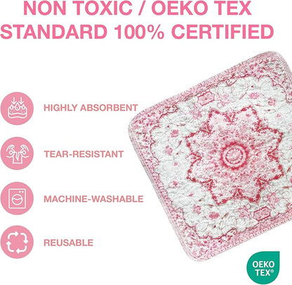 PUPIBOO Washable Pee Pads for Dogs and Cats - Super Absorbent Reusable Puppy Training Pads - 100% Waterproof, Leak-Proof & Non-Slip Whelping Pads for Pet Housebreaking