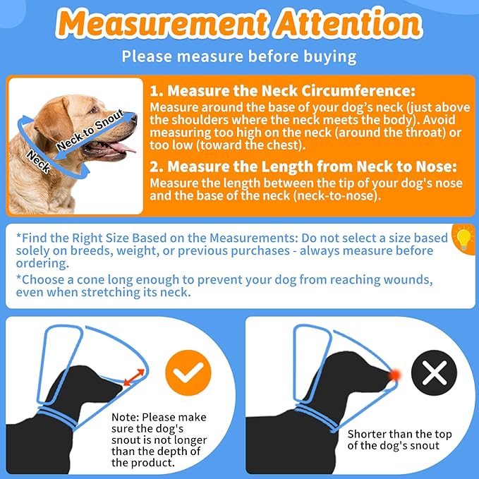 Dog Cone Collar, Clear Soft Cone for Dogs After Surgery to Stop Licking, Breathable Mesh Recovery Collar with Elastic Loop for Snug Fit, Adjustable E-Collar for Large Dogs, Black Size 6