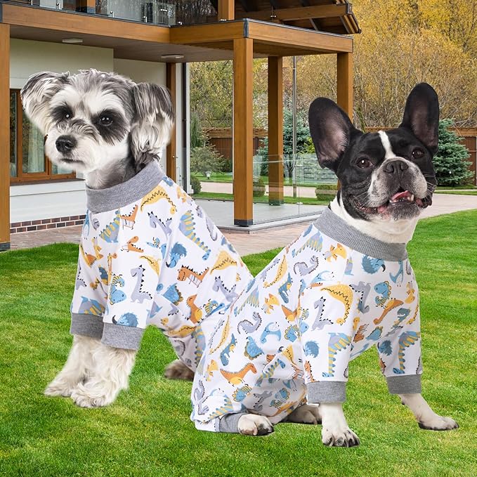 Dog Surgery Recovery Suit, Dog Onesie for Surgery Female Male Dogs, Dogs Pajamas Long Sleeve, Small Dogs Onesie, Abdominal Wound Bandages Surgical Suit, Cat Recovery Suit for Shedding Skin Disease