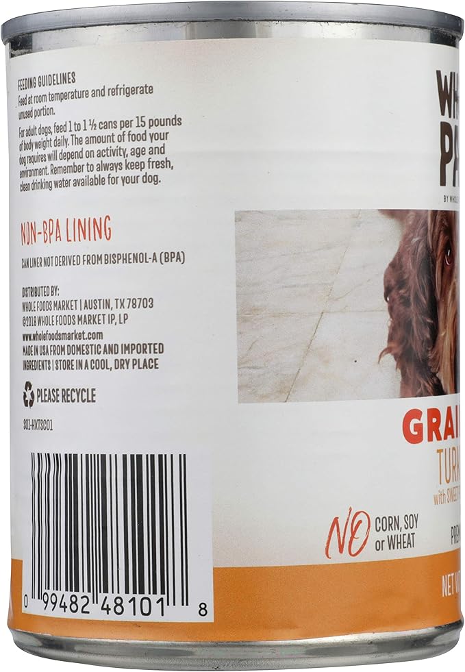 Whole Paws, Grain-Free Wet Dog Food, Turkey Feast with Sweet Potato & Cranberries in Gravy, 13.2 Ounce