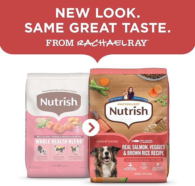Nutrish Salmon Dry Dog Food, 26 Pound Bag