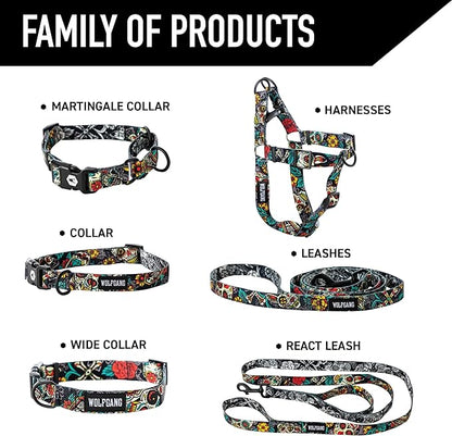 Wolfgang Heavy Duty Dog Leash, Pull-Tested to Over 800 lbs for Walking & Training, LosMuertos Print, Large