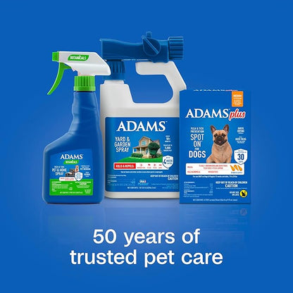Adams Plus Flea & Tick Prevention Spot On for Dogs 15-30 Pounds, 12 Weeks & Older, 3-Month Supply, Kills Fleas, Flea Eggs, Flea Larvae & Brown Dog & Deer Ticks, Kills & Repels Mosquitoes For 30 Days
