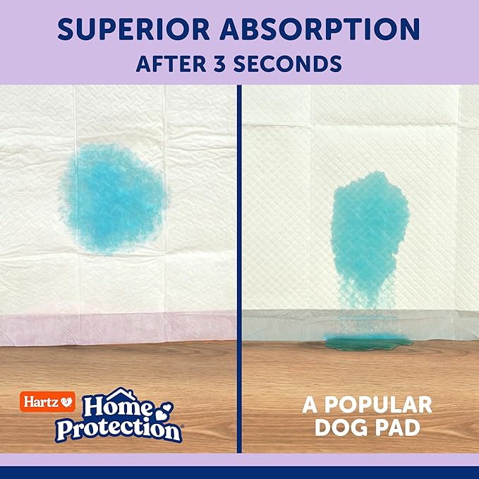 Hartz Home Protection Super Absorbent Odor Eliminating Lavender Scented No Leak Dog Pads, 3XL 14 Count