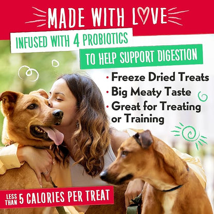 Charlee Bear Grain Free Meaty Bites Freeze Dried Dog Treats, Beef Liver and Sweet Potato, 2.25 Ounce Resealable Bag, Training Treats or Meal Topper Dogs, High Protein Snacks, Made in USA