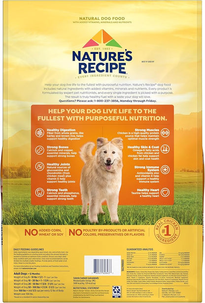 Nature′s Recipe Chicken, Barley & Brown Rice Recipe Dry Dog Food, 12 lb. Bag