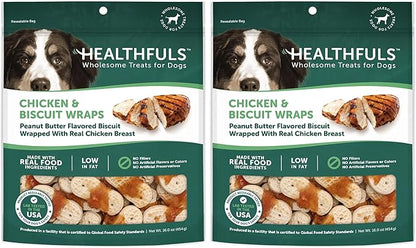 HEALTHFULS Chicken & Peanut Butter Flavored Dog Biscuits,16oz,(Pack of 2)