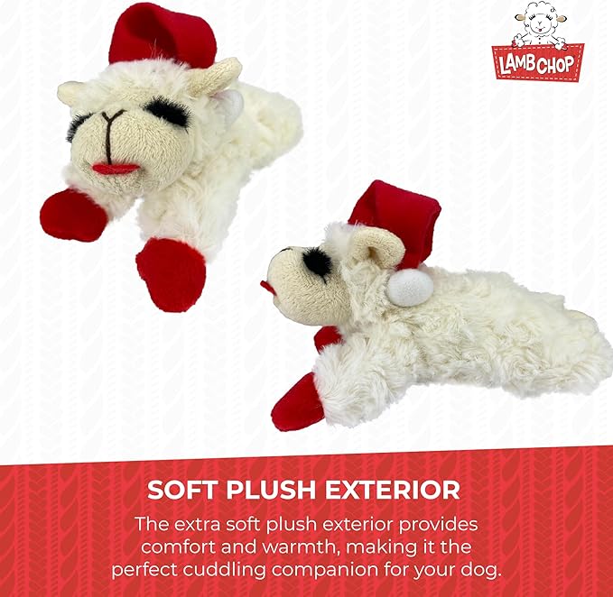 Multipet Toy Dog Lamb Chop Santa, 1 ea