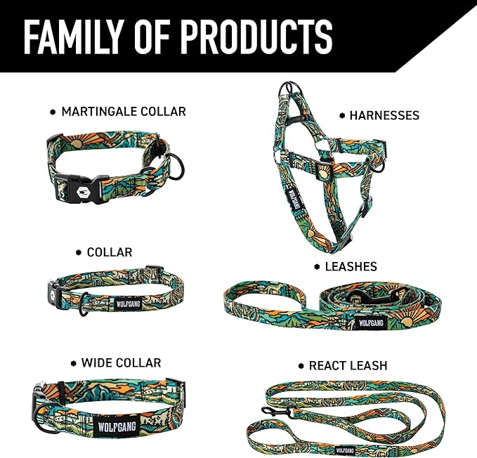 Wolfgang Heavy Duty Adjustable Dog Harness, Pull-Tested for Walking & Training, WildWolf Print, X-Large