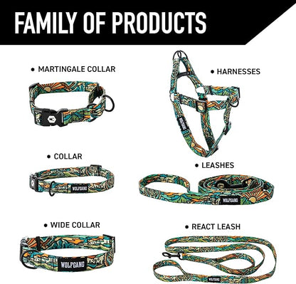 Wolfgang Heavy Duty Adjustable Dog Harness, Pull-Tested for Walking & Training, WildWolf Print, X-Large