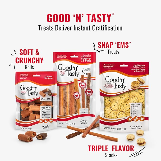 Good ‘n’ Tasty Kabob Bites, 12 oz, Treats For Dogs, Made with Real Chicken