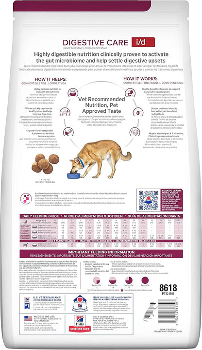 Hill's Prescription Diet i/d Digestive Care Dry Dog Food, Chicken, 8.5 lb. Bag