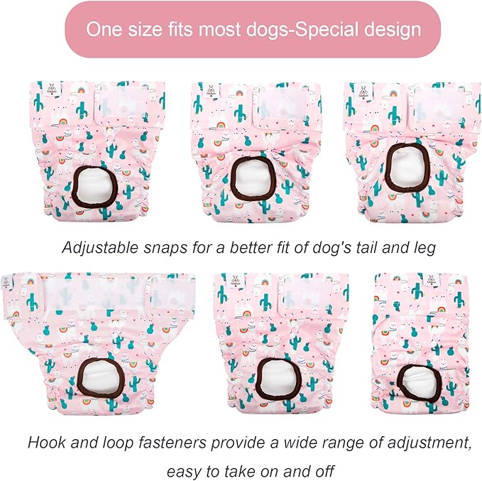 CuteBone Dog Diapers Female Washable Small Medium Large 3 Pack Reusable Doggie Diapers Puppy Period Pants for Doggy Heat Cycle Peeing D31L