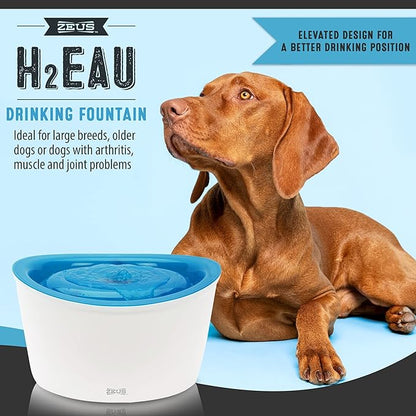 Zeus Fresh & Clear Elevated Dog and Cat Water Dispenser, Large Drinking Water Fountain with Purifying Filter, 6L Capacity, 1 Count (Pack of 1)