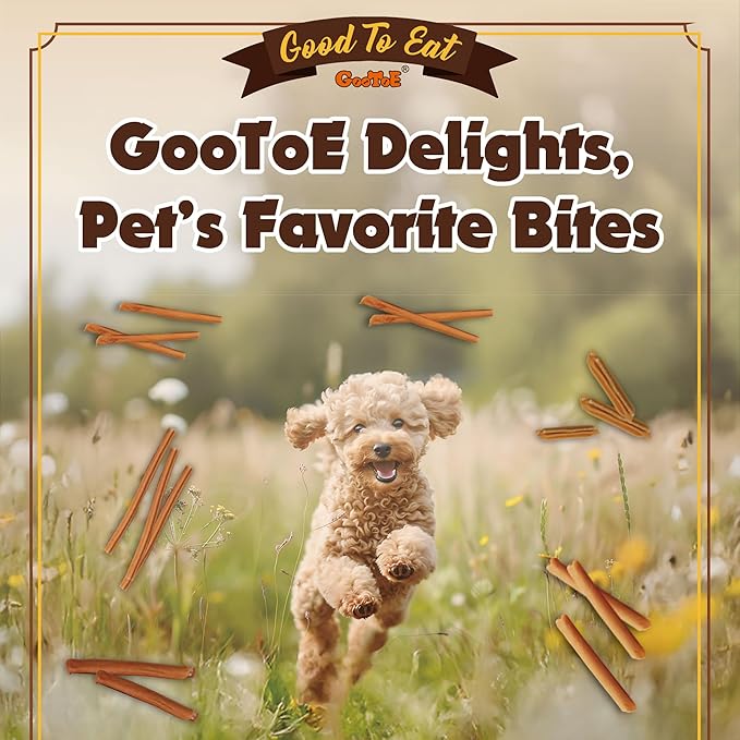 Gootoe Dog Treats, Chicken Jerky for Dogs - Premium Dog Training Treats; High-Protein, Gluten-Free, Hypoallergenic, Grain-Free, Chicken Sticks (Mini), 1.5 lb