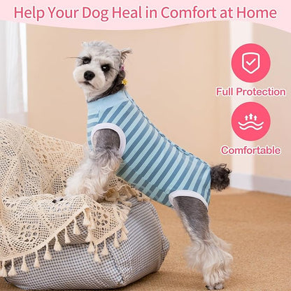 Coppthinktu Dog Surgery Recovery Suit for Dogs Cat Dog Onesie, Dog Recovery Suit Female for Small Medium, Pet Surgical Neuter Post-Surgery Suit E-Collar Alternative Anti Licking Abdominal Wounds