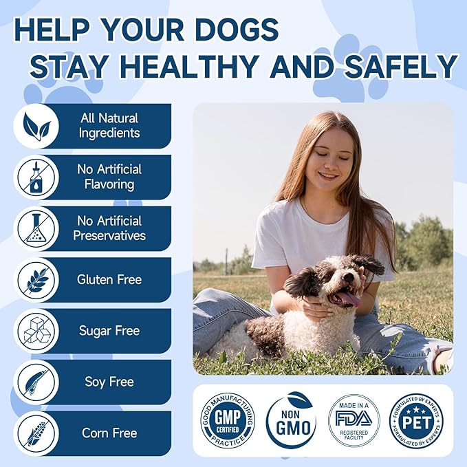 Woyamay Dog Probiotic for Dogs, 200 Soft Treats Dog Probiotics for Digestive Health & Immune System, Probiotic Chews for Dogs, Support Gut Health|Itchy Skin|Diarrhea|Gas Relief Treatment