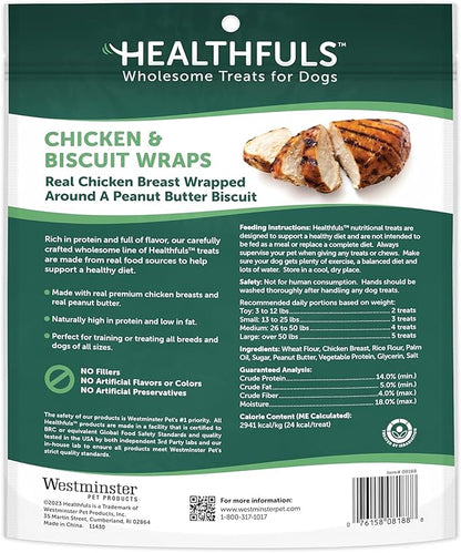 HEALTHFULS Chicken & Peanut Butter Flavored Dog Biscuits,16oz,(Pack of 2)