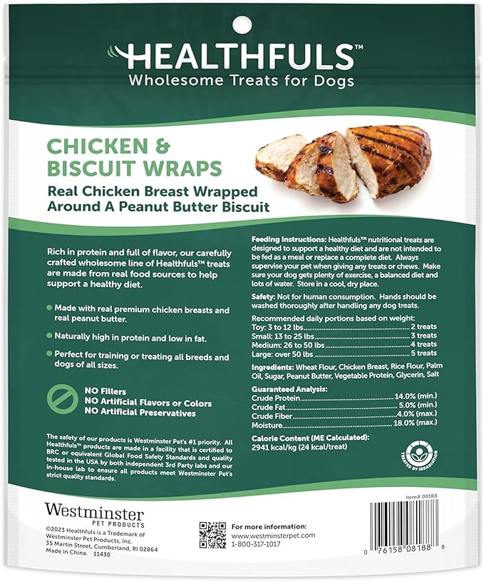 Healthfuls Chicken & Peanut Butter Flavored Dog Biscuits, 16oz