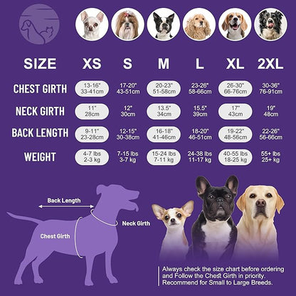 cyeollo Recovery Suit for Dogs Surgery Suit Female Spay Soft Breathable Pet Onesie Bodysuit Male Dog Neuter, Medium Large Dogs Surgical Recovery Shirt, Dinosaur, XL