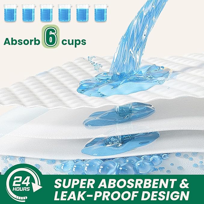 200 Count Large Dog & Cat Puppy Pee Pads - 28"x30" Absorbent Potty Training Pads | Leakproof Quick-Dry Disposable Pet Pads for Puppies, Dogs & Cats | Indoor, Outdoor, Litter Box, Housebreaking Use
