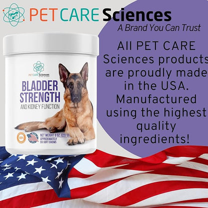 Bladder Strength Approx 55 Chews - Natural Dog UTI Treatment - Kidney Support for Dogs - Dog Cranberry Supplement - Senior Dog Incontinence Supplements - Made in The USA
