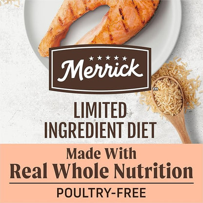 Merrick Limited Ingredient Diet Grain Free Dry Dog Food, Premium And Healthy Kibble, Salmon And Sweet Potato - 4.0 lb. Bag