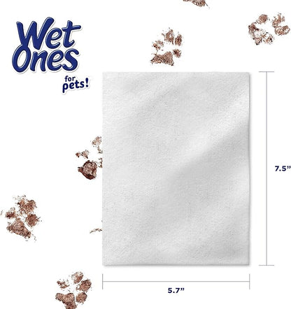 Wet Ones for Pets Multipurpose Dog Wipes with Aloe Vera, Tropical Splash Scent - Pet Bathing Wipes with Wet Lock Seal for Dog Paws & All Over Use, 100 Count - 12 Pack