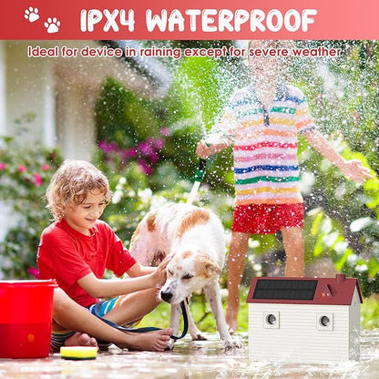 Dog Bark Deterrent Devices: Ultrasonic Anti Barking Device for Dogs with 3 Training Modes 50 FT | Solar Dog Barking Deterrent Devices | Stop Barking Dog Device for Indoor (Red)