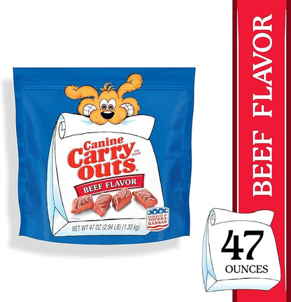 Canine Carry Outs Dog Treats, Beef Flavor, 47 Ounce (Pack of 2)