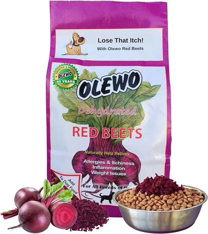 Olewo Original Red Beets for Dogs – Internal Support Dog Food Topper for Skin Sensitivity and Overall Balance, Prebiotic Fiber and Whole Food Nutrients, 1 lb