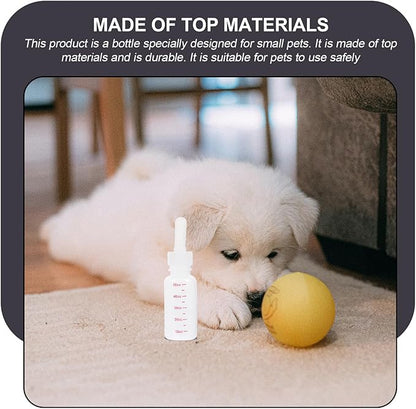 3Pcs Portable Small Pet Nursing Bottles with Scale Feeding Design for Puppies Kittens and Newborn Small Animals Lightweight and Compact Milk Feeders with Pointed Nipples