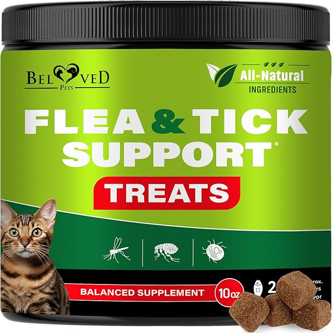Flea and Tick Prevention Chewable Pills for Dogs and Cats - Revolution Oral Flea Treatment for Pets - Pest Control & Natural Defense - Chewables Small Tablets Made in USA (Salmon (for Cats))