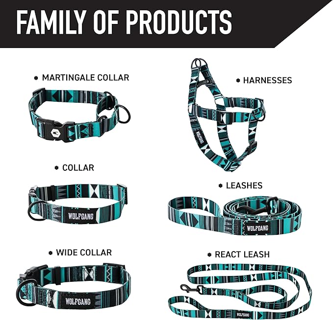 Wolfgang Heavy Duty Adjustable Dog Harness, Pull-Tested for Walking & Training, WesternSky Print, Small