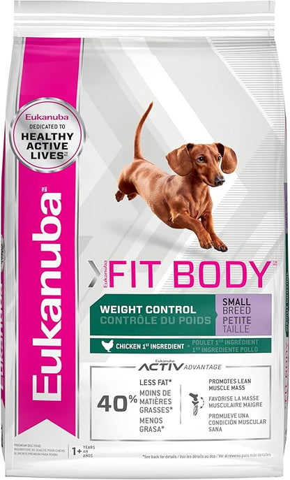 Eukanuba Fit Body Weight Control Small Breed Adult Dry Dog Food, 15 lb Bag